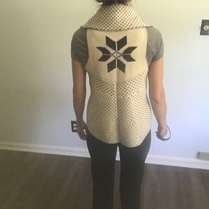 H&M sweater vest, navy/off-white, size S